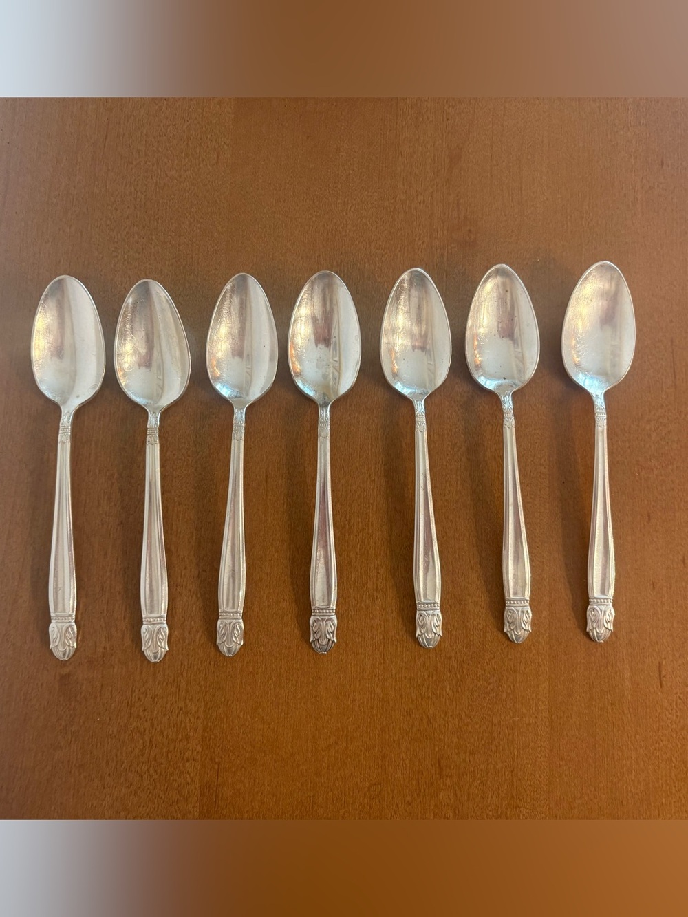 7 Holmes & Edwards 1938 Danish Princess Silverplate Teaspoons